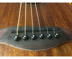 6PCS Acoustic Guitar Bridge Pins Plastic String End Peg (Black Colour) A021BK