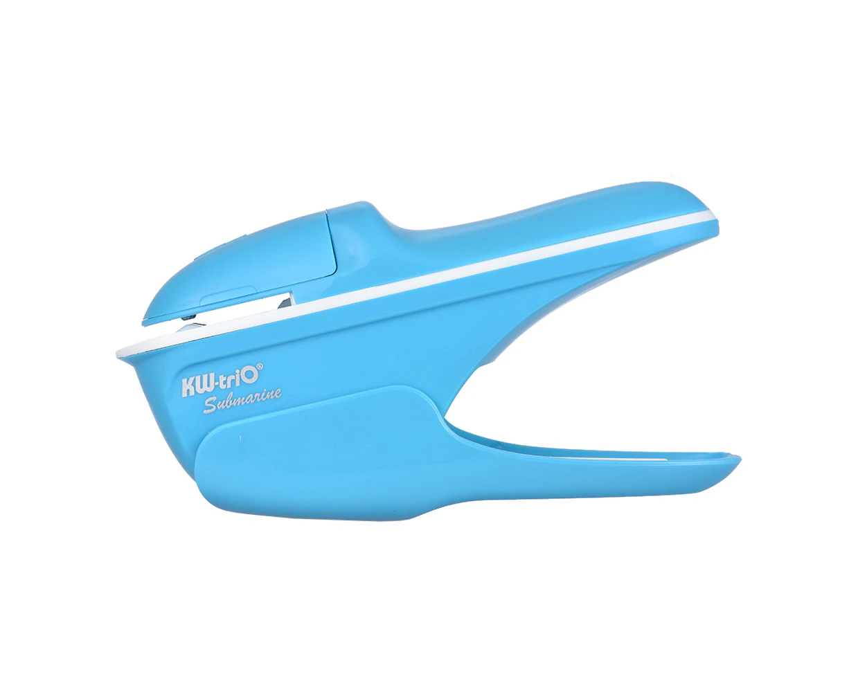 KW-trio Hand-held Mini Safe Stapler Free Stapleless 7 Sheets Capacity - Blue