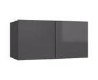 vidaXL 6 Piece TV Cabinet Set High Gloss Grey Engineered Wood