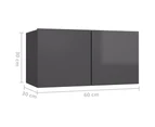 vidaXL 6 Piece TV Cabinet Set High Gloss Grey Engineered Wood