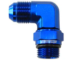 Aeroflow Male -8 Orb 90 To -6AN Male Blue Full Swivel