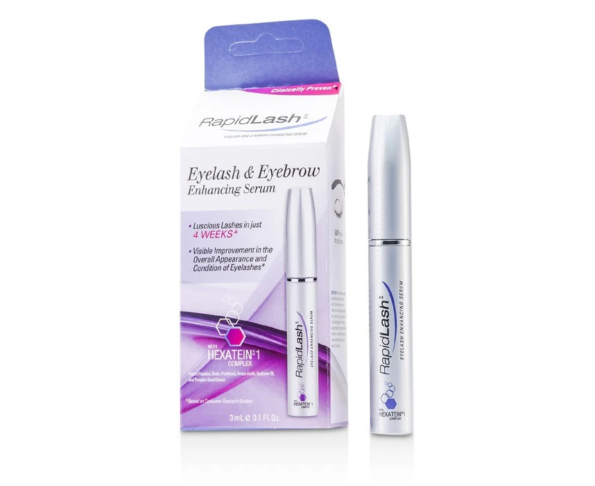 RapidLash Eyelash & Eyebrow Enhancing Serum (With Hexatein 1 Complex) 3ml/0.1oz