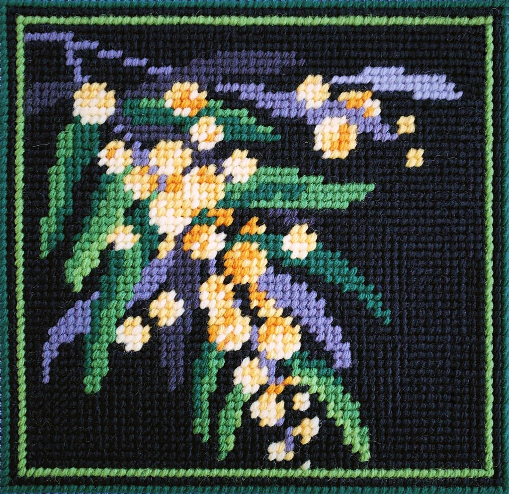 Country Threads WATTLE Tapestry Kit, 15cm x 15cm FTK-008