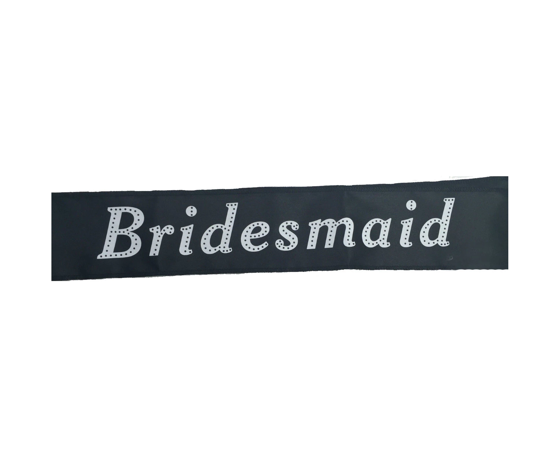 HEN'S NIGHT SASH Party Girls Wedding Bridesmaid Bridal Bride To Be Satin Sashes - Bridesmaid (Black)