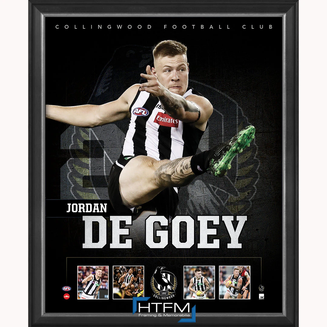 Jordan De Goey Collingwood Official Licensed Afl Print Framed New - 3682