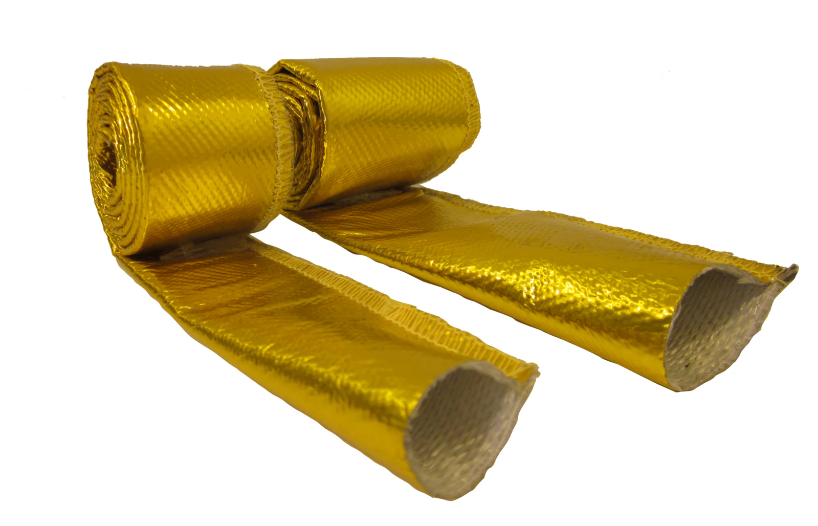 Gold Foil Heat Resistant Sleeve Hose Wrap Tube Reflective Shield 20mm ID X 1m