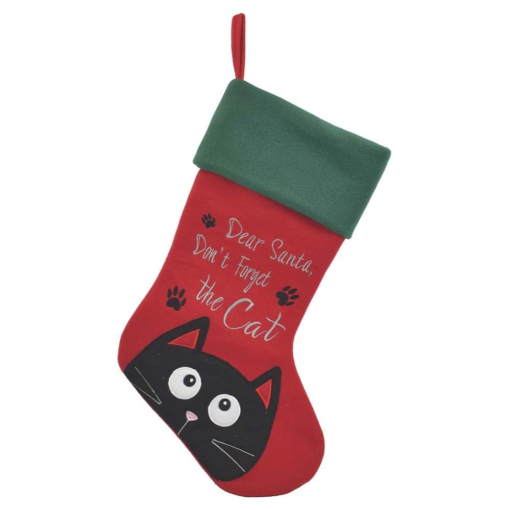 Cat Christmas Stocking 45cm by Prestige