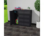 Outdoor Storage Box Garden Cabinet Lockable Cupboard 2 Shelves Organizer Unit 87x97x38cm