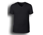 Bonds V Neck Raglan Blank Plain Basic Mens Black T   shirt Tee Top M9762W 1 Piece