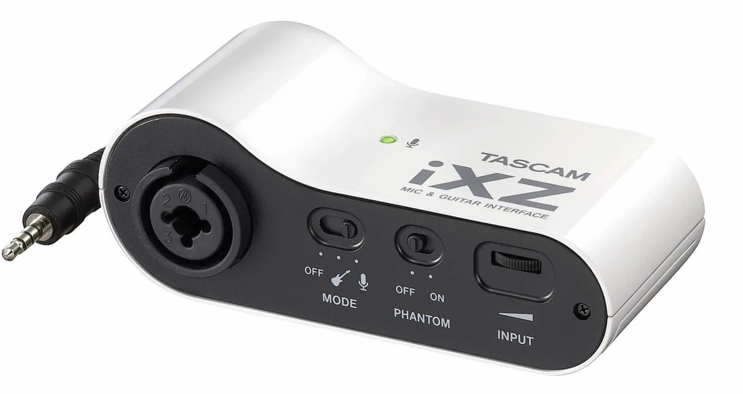 TASCAM iXZ iPad iPhone iPod Mic and Guitar iOS Audio Interface