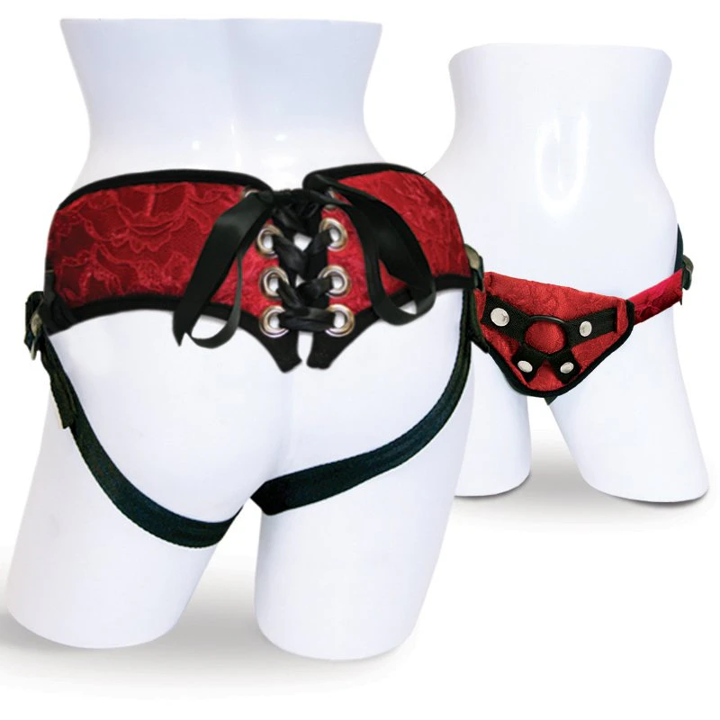 Sportsheets Red Lace Corsette Double Strap Harness