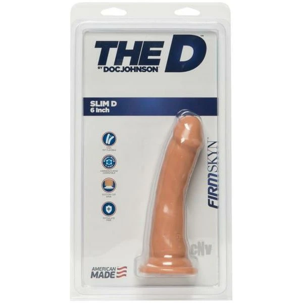 Doc Johnson Slim D Firmskyn 6 Vanilla Realistic Dildo For Intense Pleasure Model 6.5fd Van