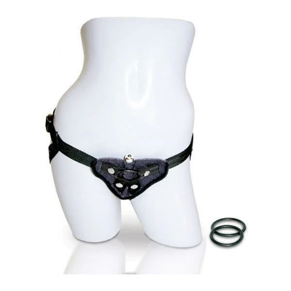 Velvet Pleasure Co. Vibrating Strap On Harness Model Vph 5000 Unisex Strap On For Intense Clitoral Stimulation Black