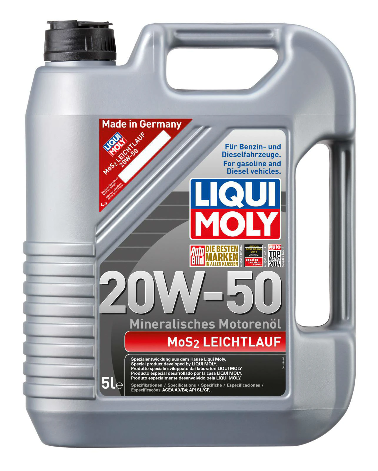 Liqui Moly Mos2 Leichtlauf Engine Oil 5L 20w50 1212