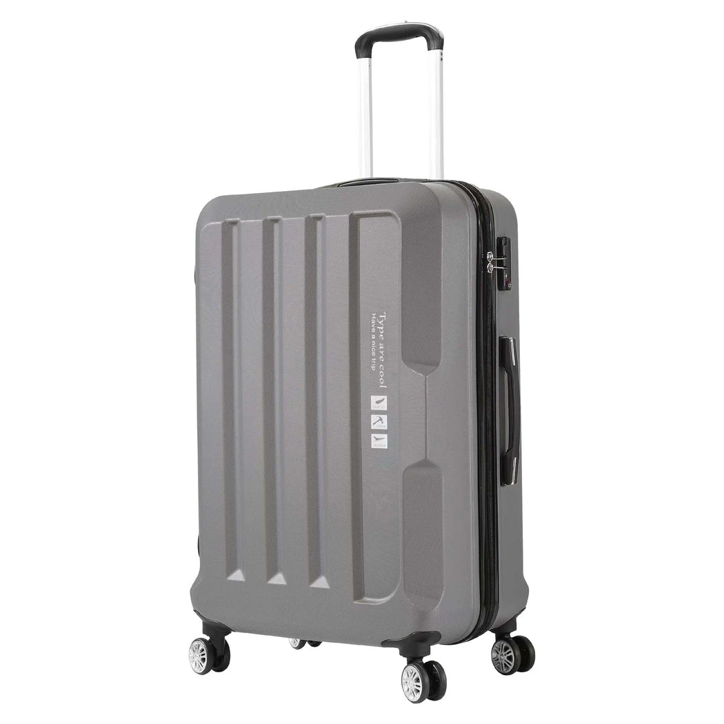 Nneids 3pcs Luggage Sets Travel Hard Case Lightweight Suitcase Tsa Lock Dark Grey