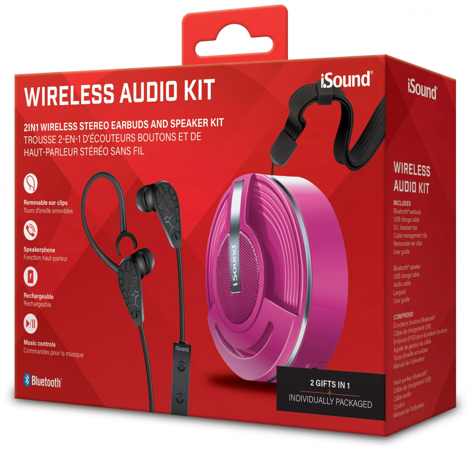 Isound Bluetooth Wireless Audio Kit Pink