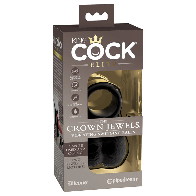 King Cock Elite The Crown Jewels Vibrating Silicone Balls-(pd5780-23)