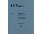 Bach - Concerto E Maj Bwv 1042 Violin/Piano Book
