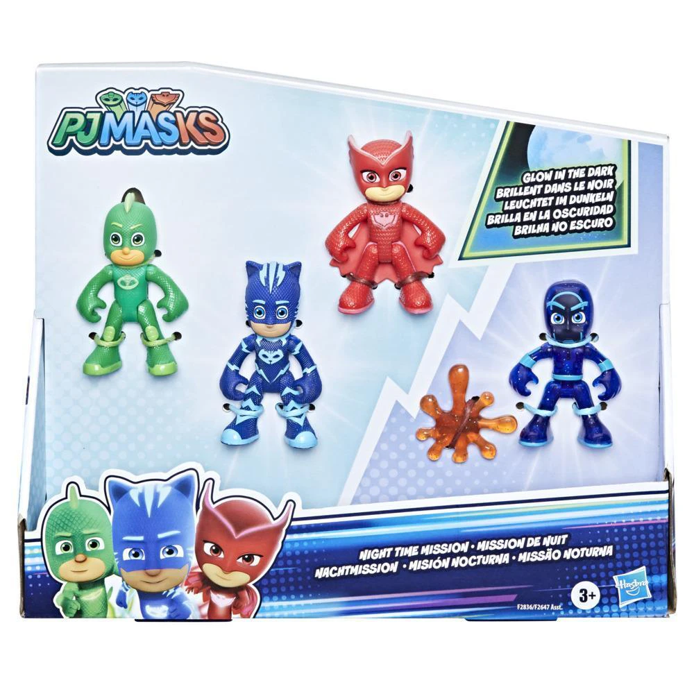 PJ Masks Night Time Mission Glow-in-the-Dark Action Figure Set