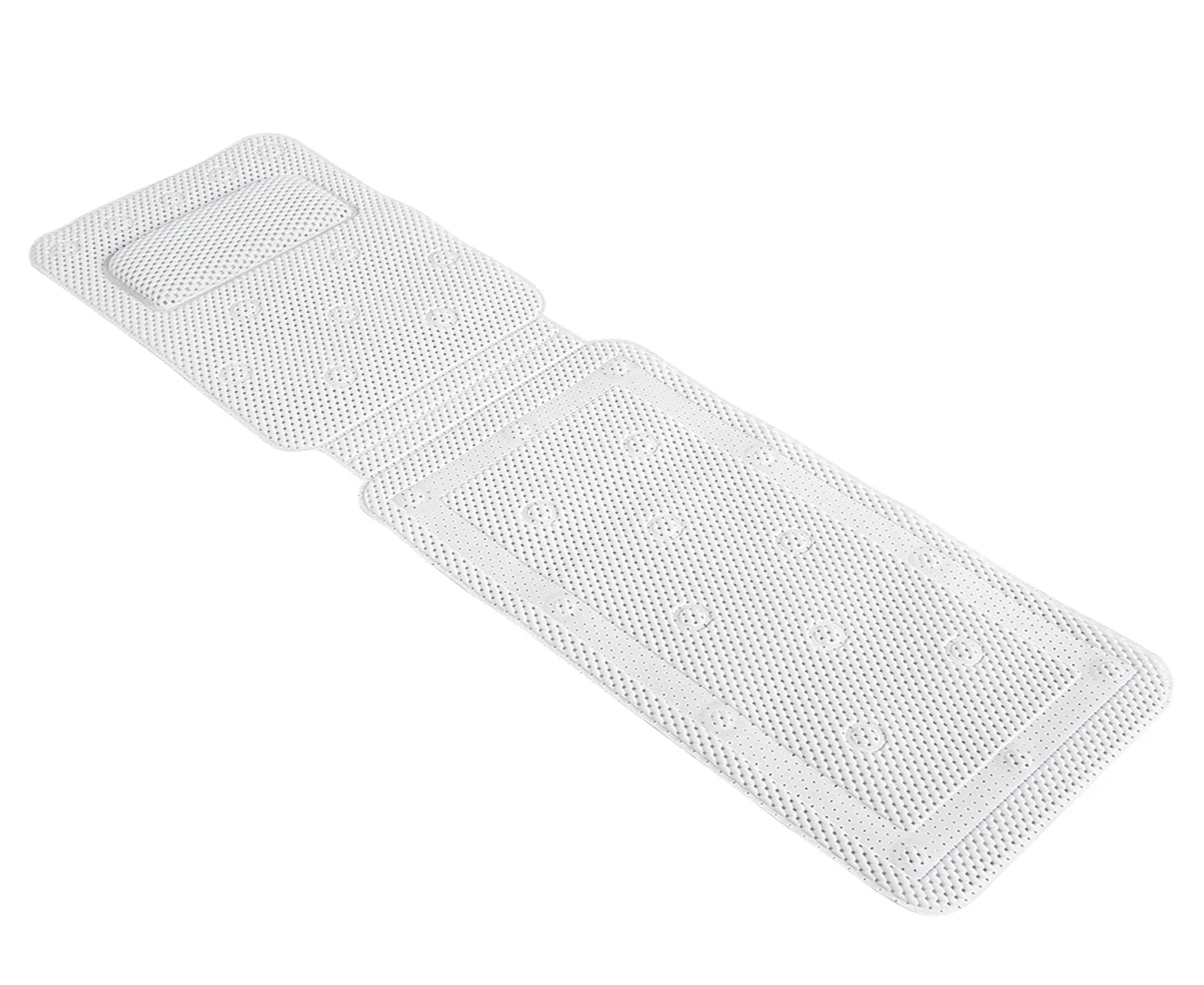 Full Body SPA Bath Pillow Mat with 30 Suction Cups Bathtub Mat for Supporting Head Neck Spine