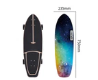 29.5'' 75cm Sealed Land Surf Skate Surfskate Skateboard Complete Pumping Carving AU STOCK - Blue Fire