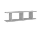 vidaXL Wall Shelves 2 pcs Concrete Grey 75x18x20 cm Engineered Wood