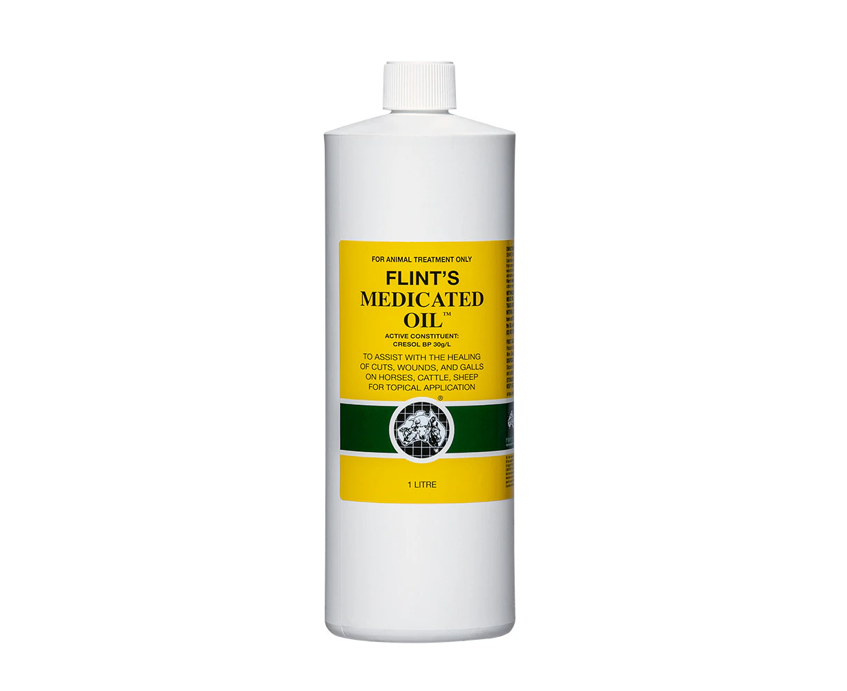 IAH Flints Medicated Oil for Horses Cattle & Sheep 1L