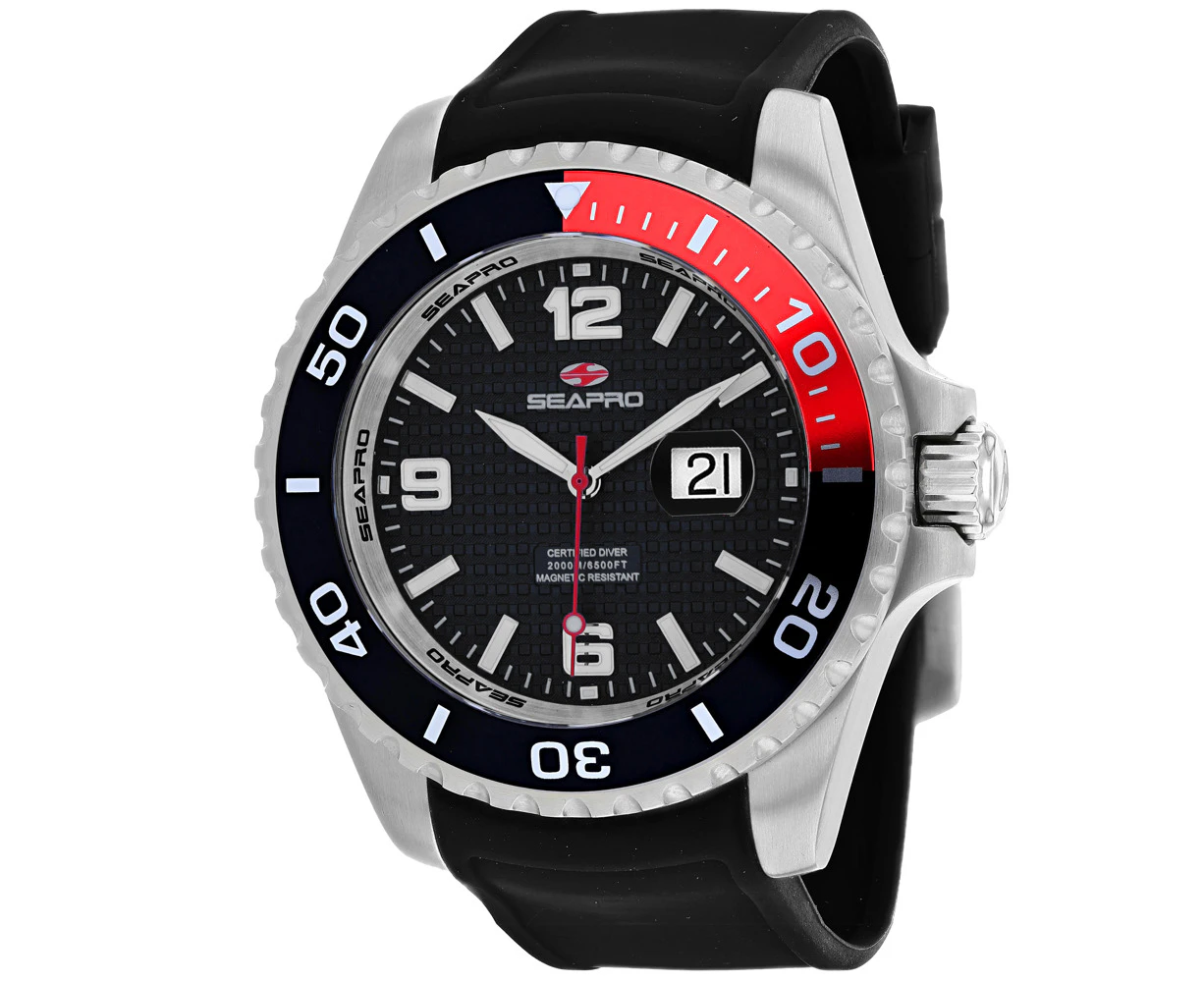 Seapro Men's Abyss 2000M Diver Watch Black Dial Watch - SP0740