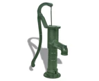 Garden Hand Water Pump With Stand Cast Iron Ornament High Quality Decor Green