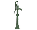 Garden Hand Water Pump With Stand Cast Iron Ornament High Quality Decor Green