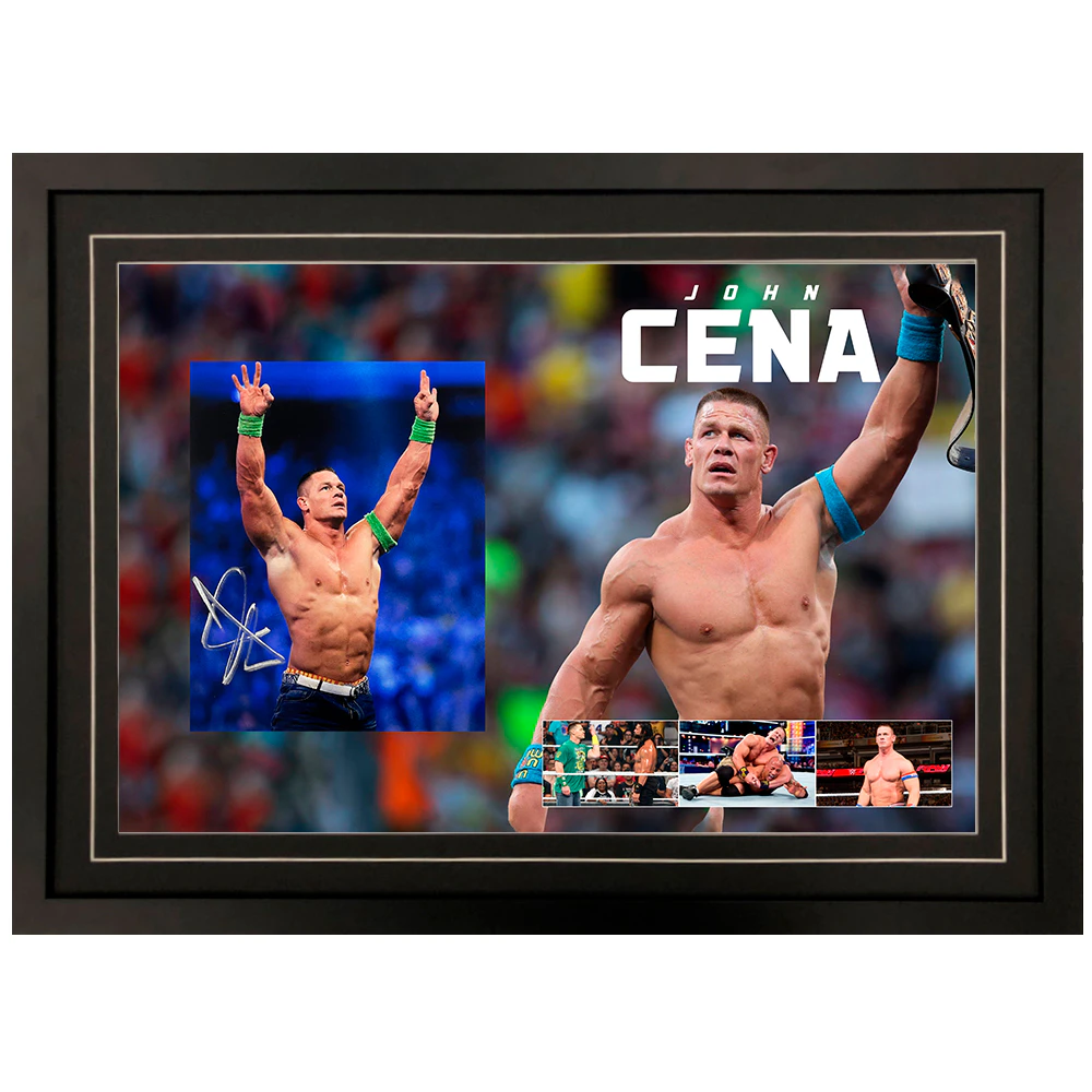 John Cena - "WWE" Signed & Framed 8x10 Photo Display