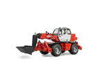 Bruder Licensed 1:16 Scale Manitou Telescopic Forklift MRT 2150 With Accessories Red