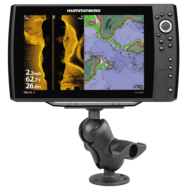 RAM-D-202-25-C-202U :: RAM Drill-Down Ball Mount for Humminbird Helix 8-10 And Solix 10