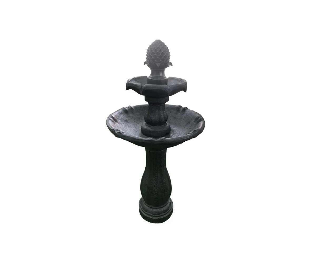 Solar Bird Bath 3 Tier Water Feature Water Fountain Black