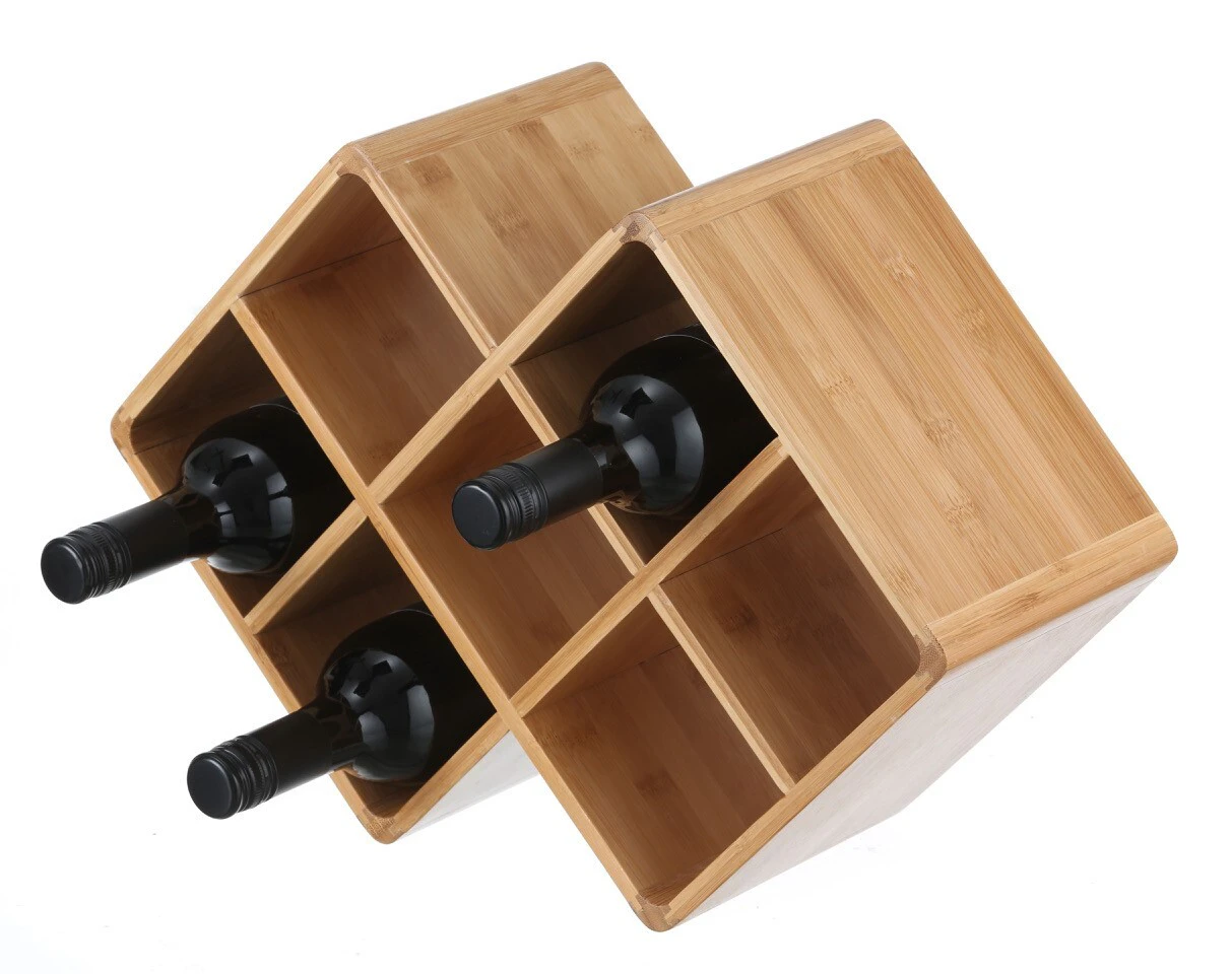 Bamboo Wine Rack Box 7 Bottles