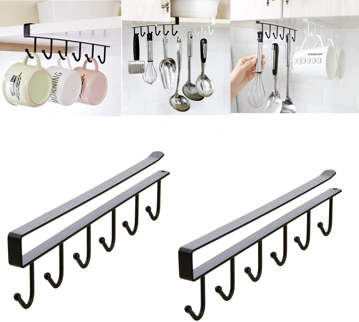 Mug Holder,Coffee Cup Holder,Wall Mounted Home Storage Hooks ( 2 Pcs )