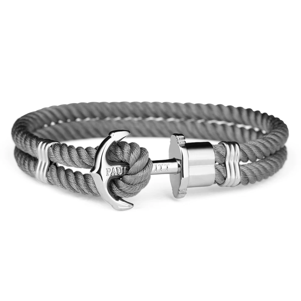 Paul Hewitt Phrep Nylon Silver / Grey Bracelet -S