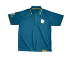 Bundy Bundaberg Rum Silhouette Bear Logo Men's Polo Tee T-Shirt Teal