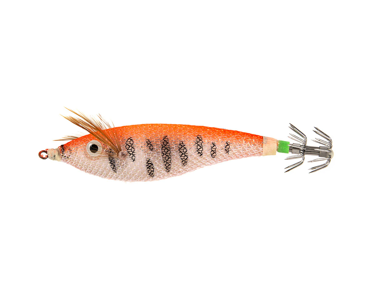 6cm / 8cm Luminous Squid Jig Fishing Wood Shrimp Lure - Orange