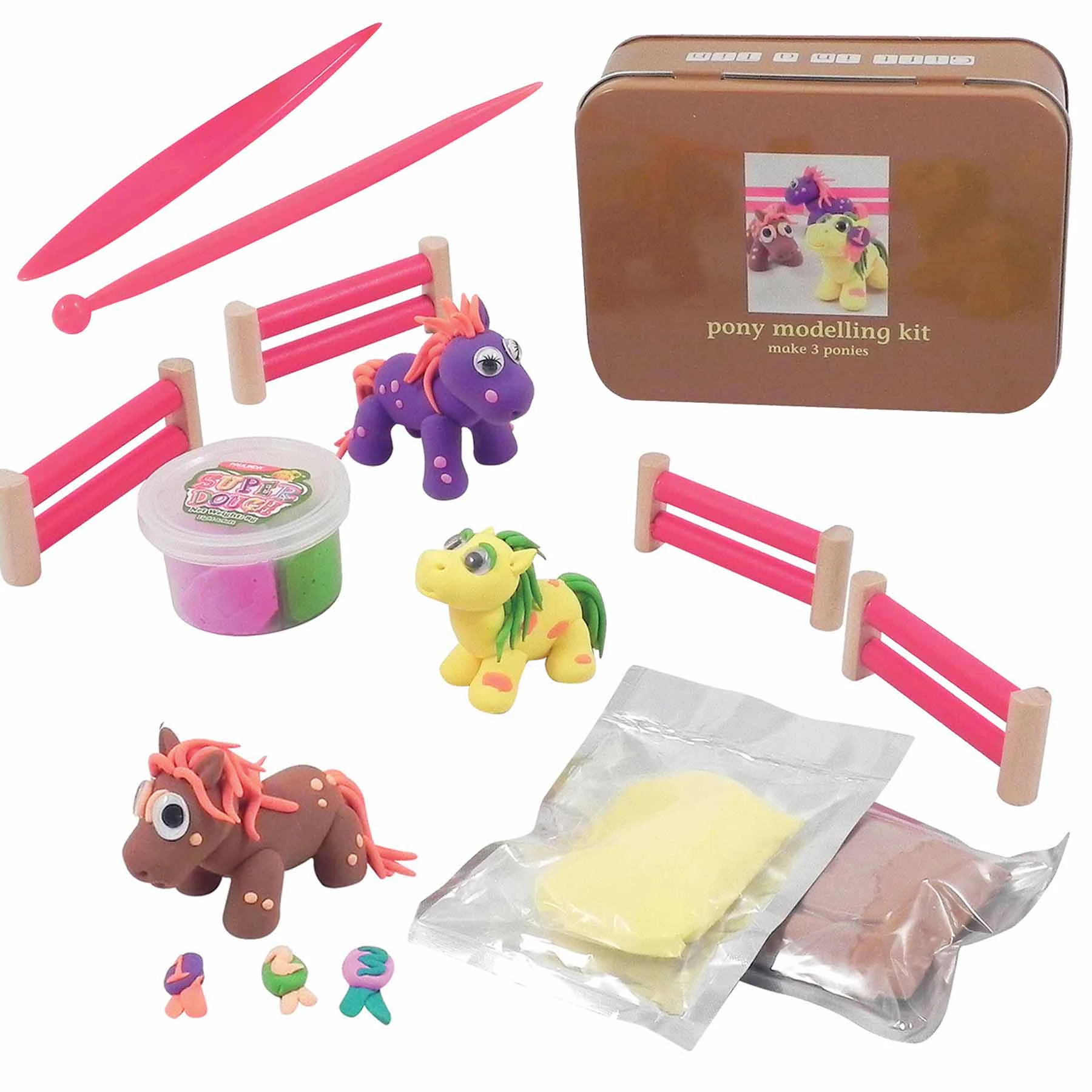 Apples To Pears Gift In a Tin - Pony Modelling Dough Kit Set