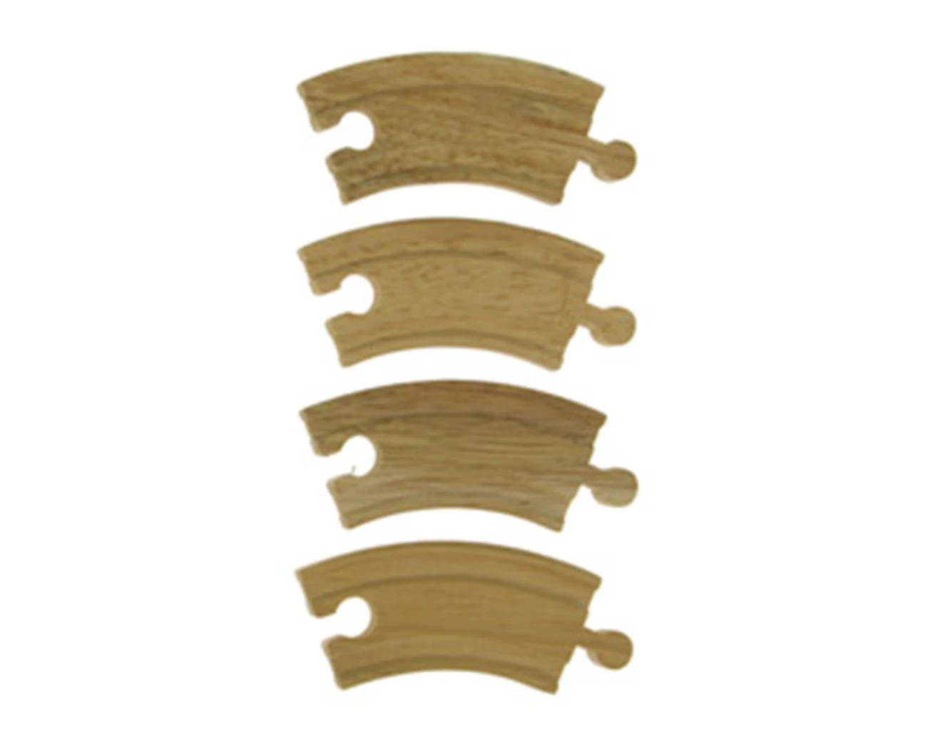 Big Jigs Wooden Train - Short Curved Track - Pack of 4