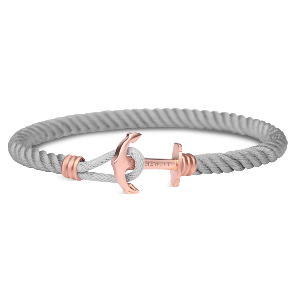 Paul Hewitt Phrep Lite Nylon Rose Gold / Grey Bracelet - M