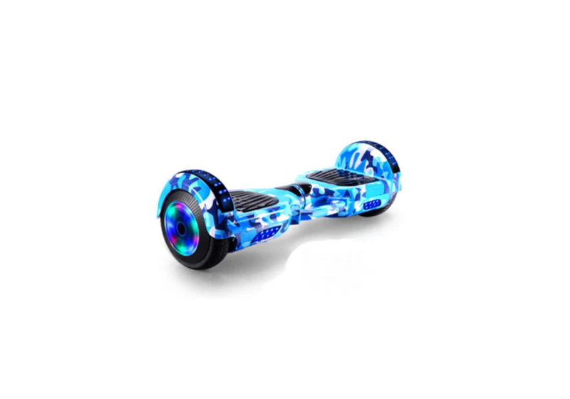 Bluetooth 6.5" Hoverboard Speaker LED Scooter Self Balancing [Colour: Blue-camouflage]