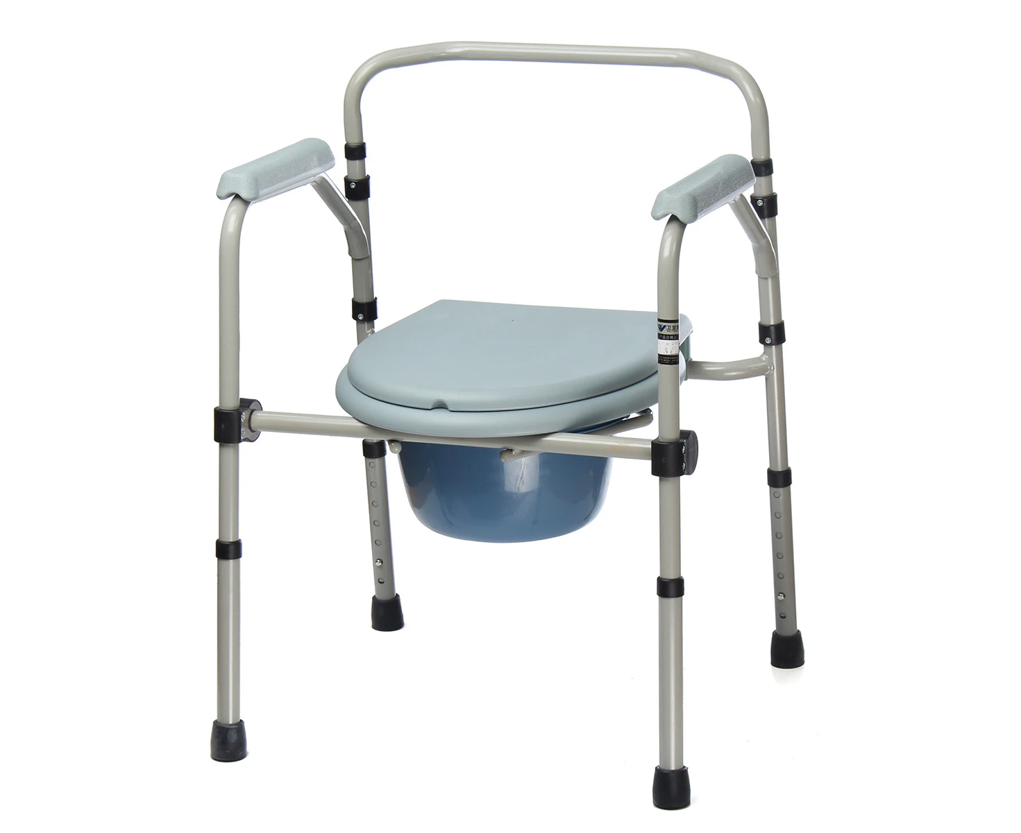 3 IN 1 Foldable Adjust Aluminum Shower Toilet Bathroom Bedside Commode Chair