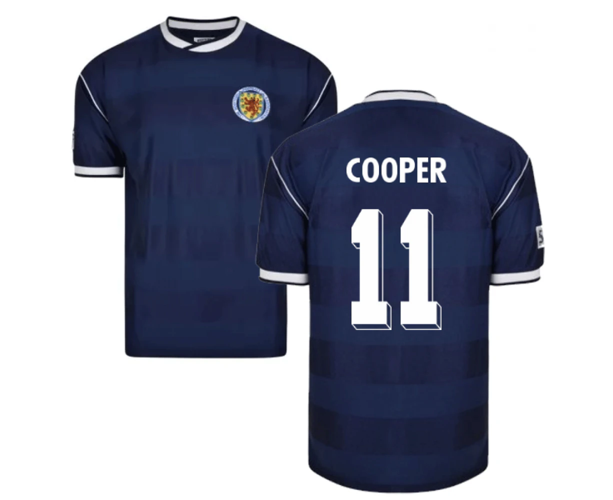 Score Draw Scotland 1986 Retro Football Shirt (Cooper 11)