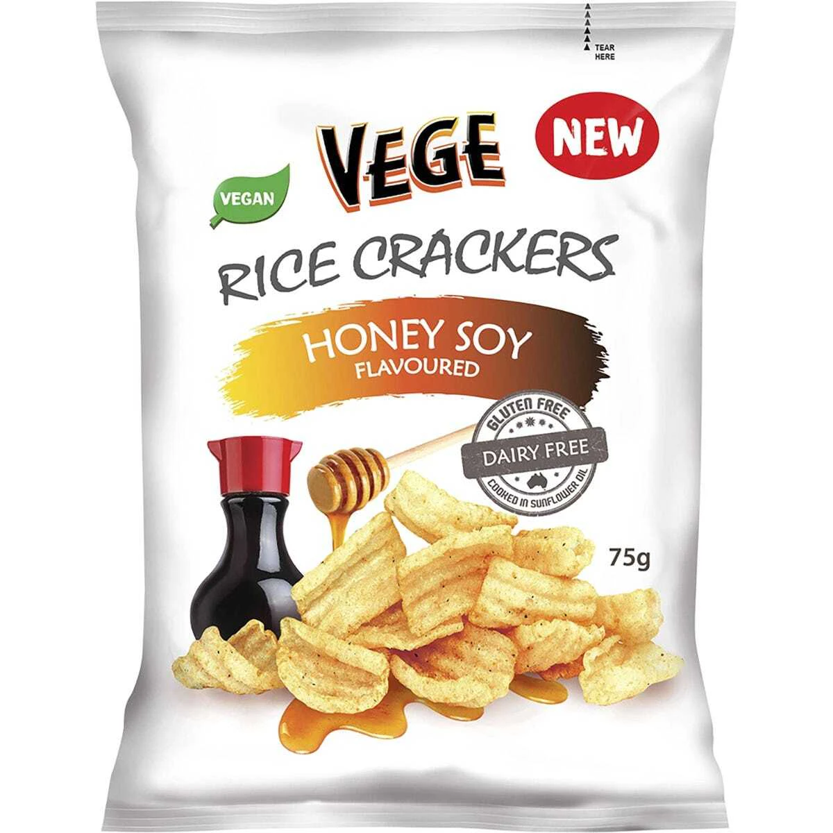 Honey Soy Rice Crackers (5x75g)