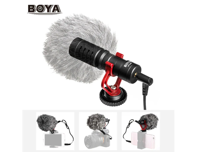 BOYA BY-MM1 Mini Cardioid Microphone Metal Electret Condensor Video Mic 3.5mm Plug for iPhone 6/ 6plus