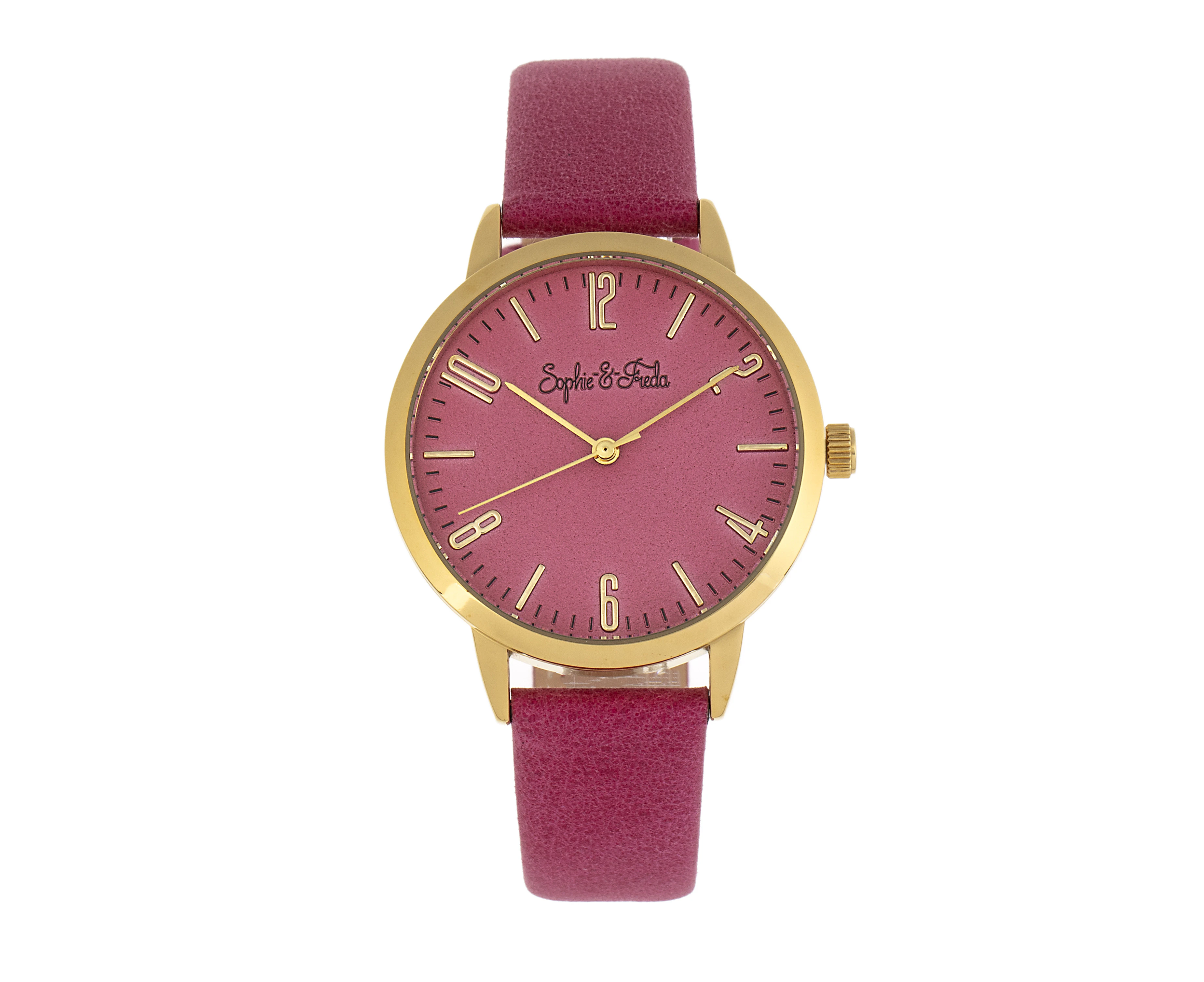 Sophie and Freda Vancouver Leather-Band Watch - Pink