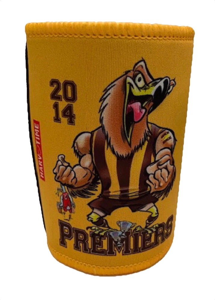 Hawks Premiers 2014 Mascot Paul Harvey Design Can Cooler Stubby Holder