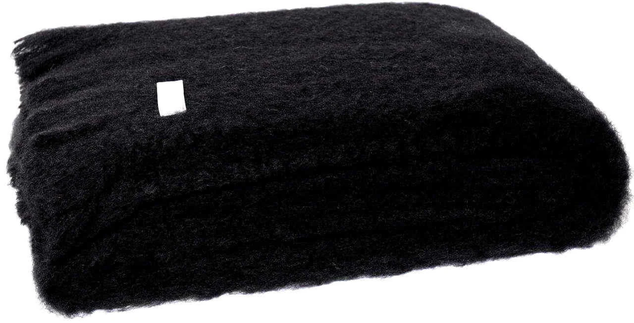 Masterweave Windermere Mohair Throw Rug  - Raven